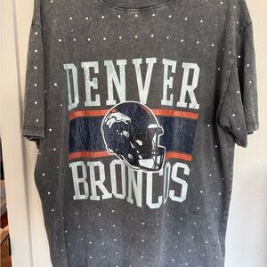 Gameday Couture Denver Broncos Graphic Tee - Charcoal with Orange & Navy